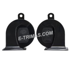 E-trimas 3FH940800-821 Hella Black Sleek Horn Set 24V Trumpet Horn For Truck