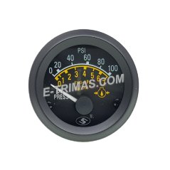 E-trimas 52MM Excavator Tractor Lorry Van Car Oil Pressure Meter Gauge 12V 24V