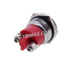 E-trimas 19MM Stainless Steel Anti Vandal Metal Waterproof Push Button Switch