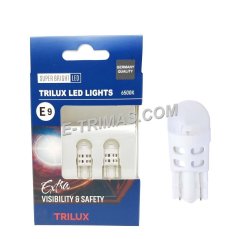 E-trimas ORIGINAL TRILUX T10 W5W 4090 LED Indicator Dashboard Meter Bulb 12V 6500K