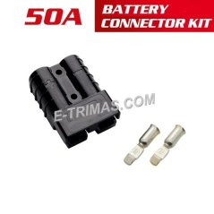 E-trimas 50A High Current Anderson Style Black Connector Supply Socket Kit