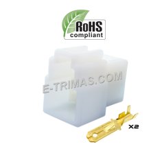 E-trimas 3 Way Male Pin Car Electrical Terminal Block Multi Connector Plug Socket Kit