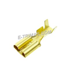 E-trimas HX3555 Hong Xuan Malaysia Non Insulated Brass Terminal Wire Clip Wiring (10PCS)