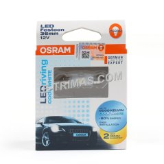E-trimas 6436 Osram LED Festoon Room Bulb 36MM Cool White 6000K 6700K (1PC)