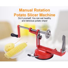 GTE 3-In-1 Kitchen Sink Manual Potato Carrot Slicer Cutter (Red)