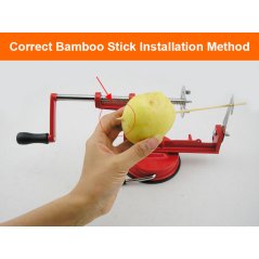 GTE 3-In-1 Kitchen Sink Manual Potato Carrot Slicer Cutter (Red)