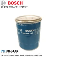 Ipohonline BOSCH Oil Filter For Perodua Kancil Kelisa Kenari Myvi Viva Alza - 0986AF0348 (12 UNIT)