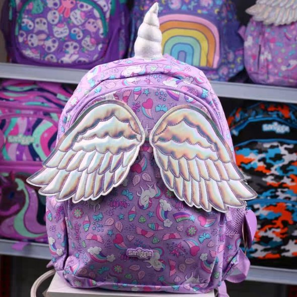 Unicorn backpack with wings top