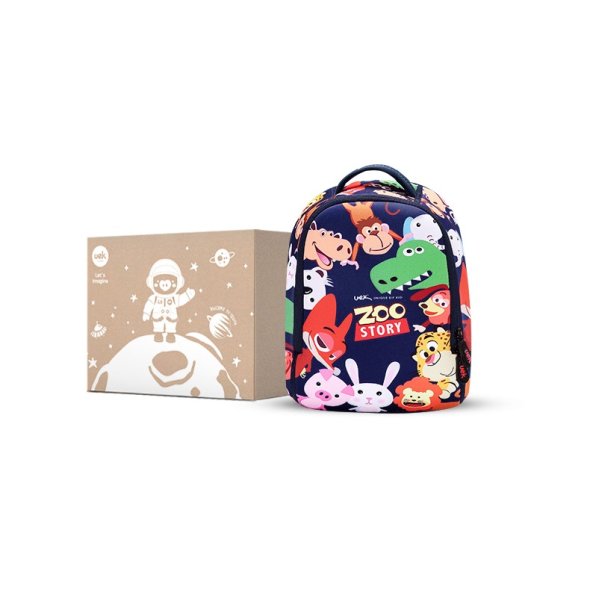UEK KINDERGARTEN LIGHT BACKPACK ZOO STORY SMALL 25CM 20CM SCHOOL BAG