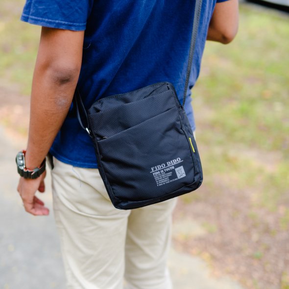 Buy Fido Dido Tall Light Sling Bag Small Black eRomman