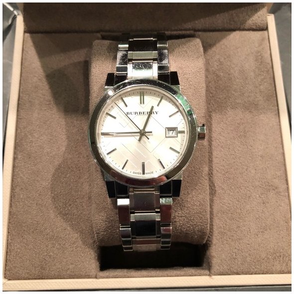 Buy Burberry Women s Heritage Check Dial Stainless Steel Watch