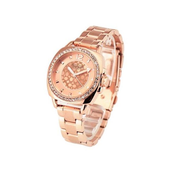 Coach boyfriend watch gold clearance