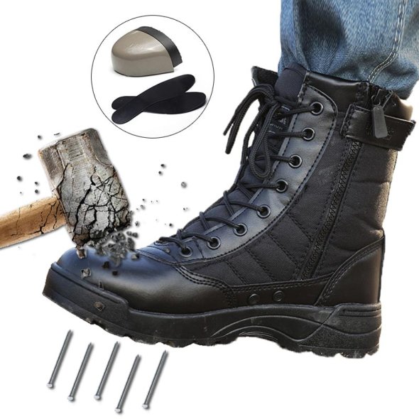 Buy Deltacsgear Combat Swat Steel Toe and Steel Midsole Safety Boots Army Military Hiking Tactical Swat Boots Kasut Operasi eRomman