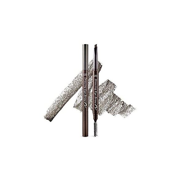 Etude House Drawing Eyebrow Pencil 0.25g – Long-Lasting, Natural Look – Shades: Black, Brown, Gray