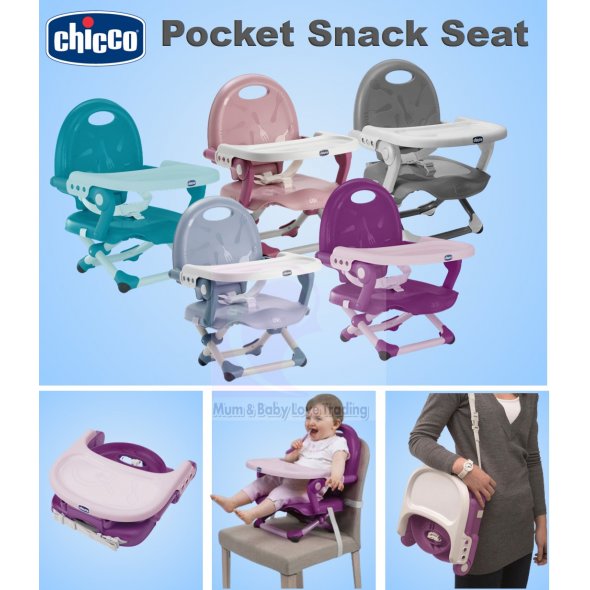 Chicco Pocket Snack Portable Highchair Booster Seat - Pink
