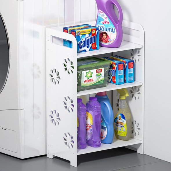 Buy Myehomedecor Laundry detergent bathroom shampoo rack floor balcony storage easy organizer space saver rak tandas online eRomman