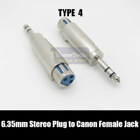 Buy Hometech2u XLR Canon Plug Female Head Microphone Plugs Socket to 6 ...