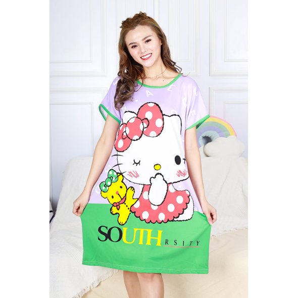 Buy Kime Cartoon Printed Plus Size Sleep Dress Collection A [PJ30575]  online | eRomman