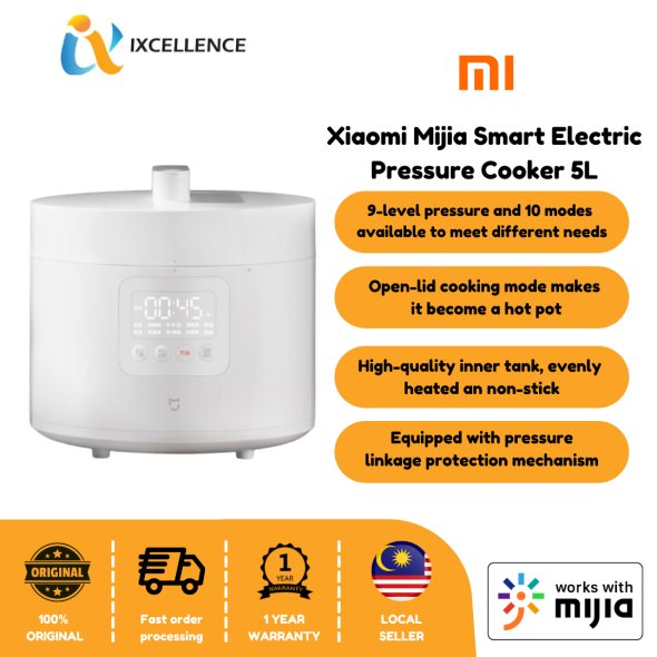 Xiaomi Mijia Electric Pressure Cooker 2.5L Multifunctional Rice Cooker  Small Hot Pot Pressure Cooker Powder Coating Smart Recipe