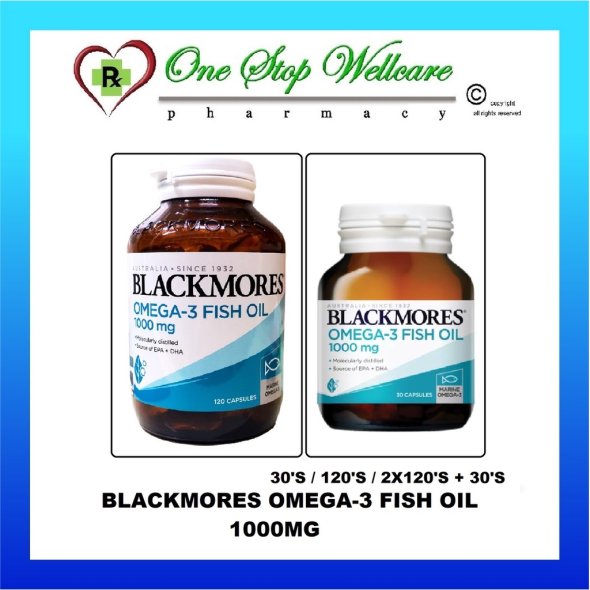 Buy Omega 3 Fish Oil by Blackmores 1000mg 2x120's+30's eRomman