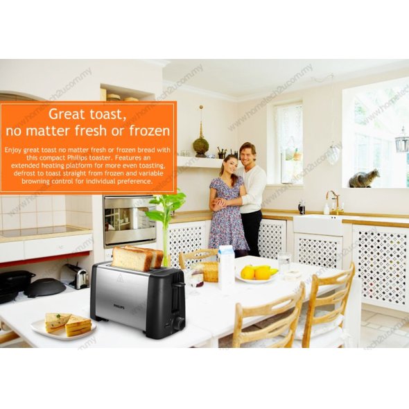 Buy Philips Toaster 2 SLOTS with High Lift Metal Body Silver