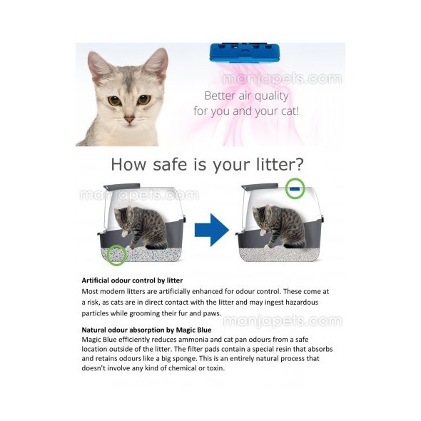 Buy Manjapets Catit Magic Blue Cat Pan Regular Jumbo eRomman