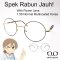 Gmonline31 Myopia Eyeglasses Korean rounded Gold Color Frame WIth Power 0.00 to -4.00