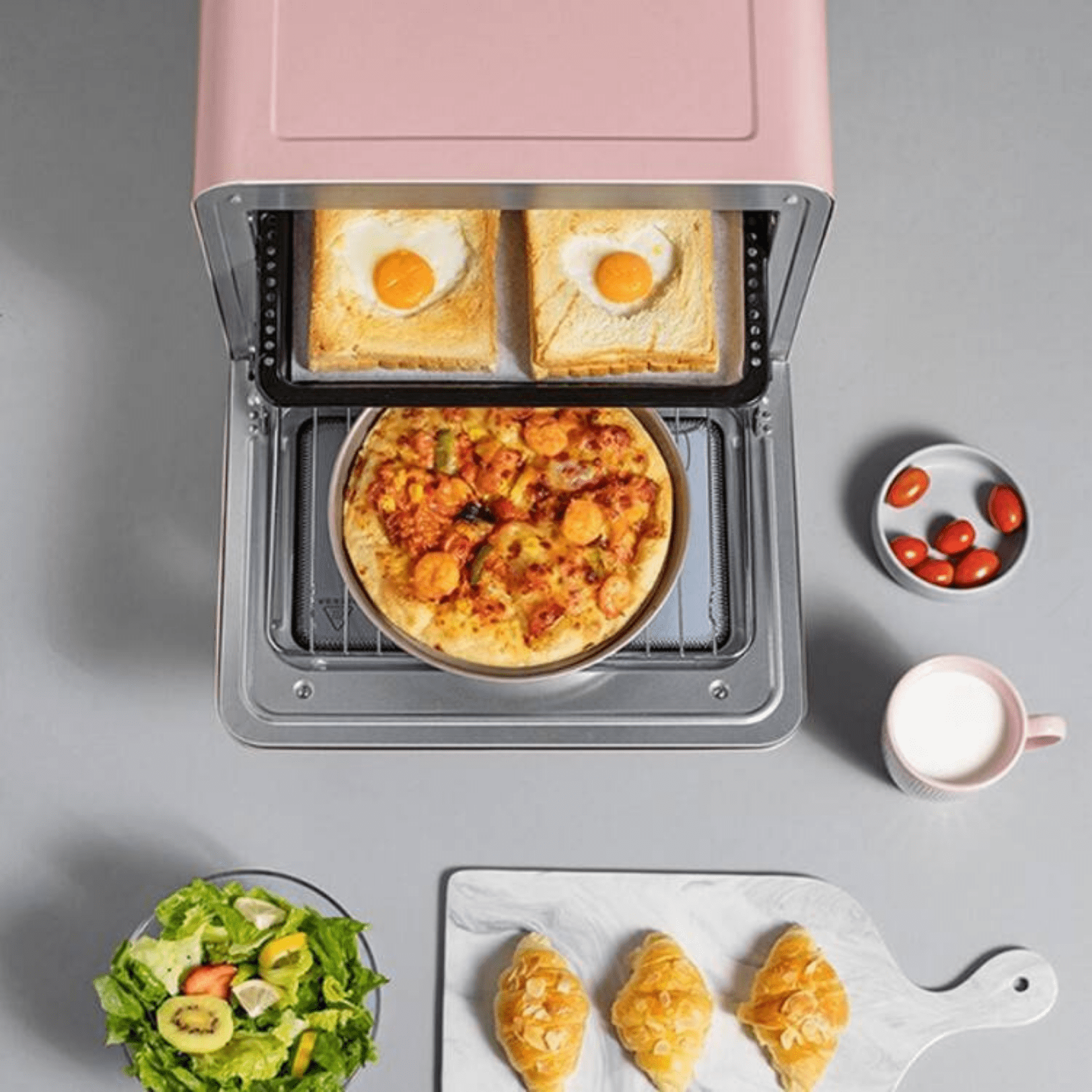 Buy Bear Air fryer Steam Oven 20L BSOP200L 1300W Cyclone Thermal (Pink) eRomman