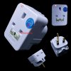 Hometech2u Eurosonic 13A 3 Three Way Adaptor With Neon (White), eRomman Marketplace