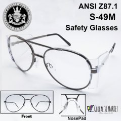 سيفتي نظارات سلامة شفافة جوارد S-49M طرازUV400 ANSI Z87.1