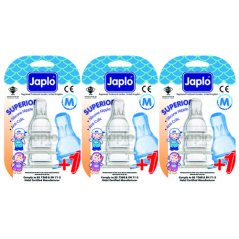 Japlo Superior Anti Colic Nipple M (3 Blister Cards In 1)