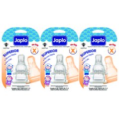Japlo Superior Anti Colic Nipple X (3 Blister Cards In 1)