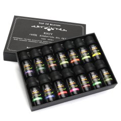 Gdeal 14 in 1 Aromatherapy Essential Oil Pure Aroma Assorted Air Freshener Stress Free Set Fragrance Set Minyak Aromaterapi سيت ميڽق اروماتيراڤي