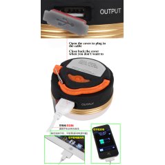 Gdeal Rechargeable Glare Camping Lights LED Portable Camping Light With 3 Brightness Tent LED Light Bulb Outdoor Camping Lamp