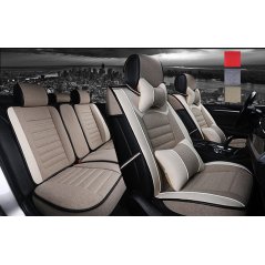 Gdeal High Quality Full Complete Car Seat Cover Set Car Seat Linen Cushions Supplies Automotive Interior 5-Seats Cover Car Cushion Backseat Adjustable - 3 Colors Available