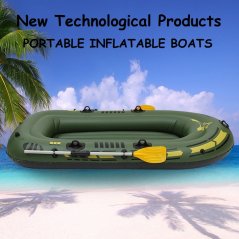 Gdeal Portable Inflatable Boat Double Thicken Water Sport Boat 2 Person PVC Boat Rowing Boat Fishing Ship