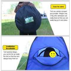 خيمة ذاتية الفتح للتخييم والشاطئ للاستحمام وتبديل ملابس (3 الوان)