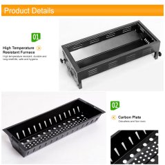Gdeal Japanese Style Stove Outdoor Barbecue Foldable Type BBQ Charcoal Grill Toaster Barbeque Large