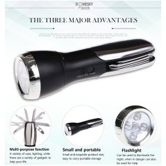 Gdeal 13-In-1 Multifunctional LED Flashlight Red Emergency Light Camping Outdoor Tools