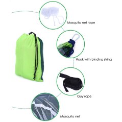 Gdeal Single-person Hammock Hanging Bed Portable High Strength Fabric Hammock With Mosquito Net For Outdoor Camping Travel