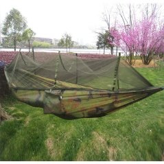 Gdeal Single-person Hammock Hanging Bed Portable High Strength Fabric Hammock With Mosquito Net For Outdoor Camping Travel