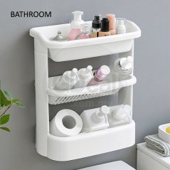 Gdeal GTE European Style Simple Three Layer Inclined Anti Water Accumulation Wall Hanging Kitchen Bathroom Storage Rack