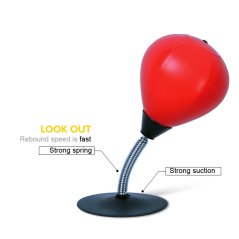 Gdeal Stress Relief Desktop Punching Ball with Strong Suction Cup Stress Buster Speed Bag Withstanding Crosses Hooks Office Toys For Adult Stress Ball With Pump