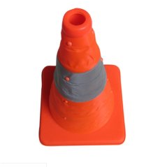 Gdeal Portable Telescopic Foldable Road Cone Traffic Warning Sign Traffic Cone Reflective Oxford Road Safety Facilities (40cm)