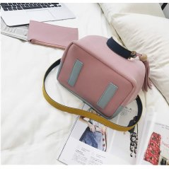 Gdeal 2-In-1 Korean Design Casual Solid Wood Vintage PU Leather Shoulder and Cross Body Tassel Bucket Bag (8204) - 3 Colors Available (RYL-197)