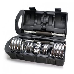 Gdeal Fitnessing Weight 15kg Spinlock Chrome Adjustable Dumbbell With Soft Grip Handle Set