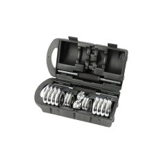Gdeal Fitnessing Weight 15kg Spinlock Chrome Adjustable Dumbbell With Soft Grip Handle Set
