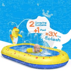 Gdeal Kids Inflatable Modern Outdoor Lawn Water Spray Swimming Pool - 2 Types