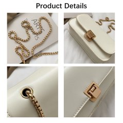 Gdeal Women Korean Fashion Retro PU Leather Sling Bag Vintage Messenger Small Square Bag