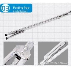 Gdeal GTE 1.6m Folding Drying Racks Single Pole Stainless Steel Floor Clothes Drying Hanger